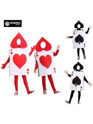 Ace of Hearts and Spades Alice Cards Carnival Cosplay Costume CARTE01